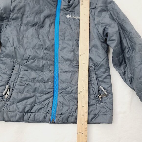 Columbia Boy's Black Blue Omni Heat Padded Thermal Puffer Jacket Size XXS - Picture 10 of 12